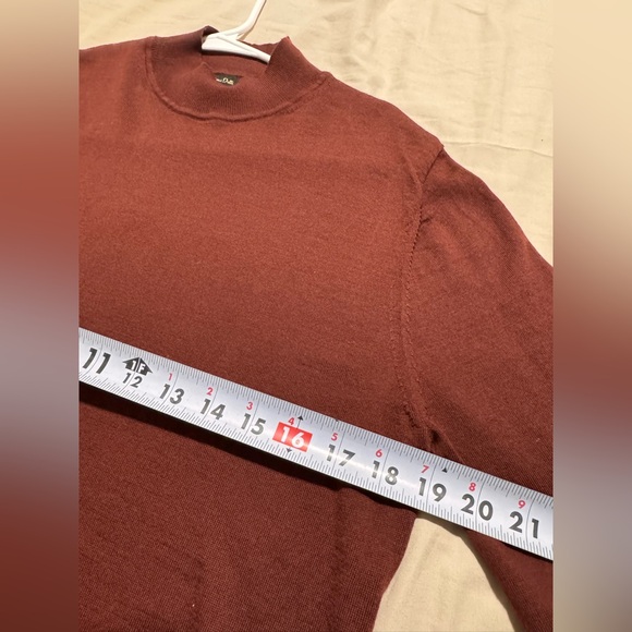 MASSIMO DUTTI MERINO Wool Mock Turtleneck Jersey M Men Warm Sweater - Picture 12 of 15